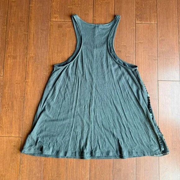 Express Gray Sequin Tank Top - Picture 3 of 7